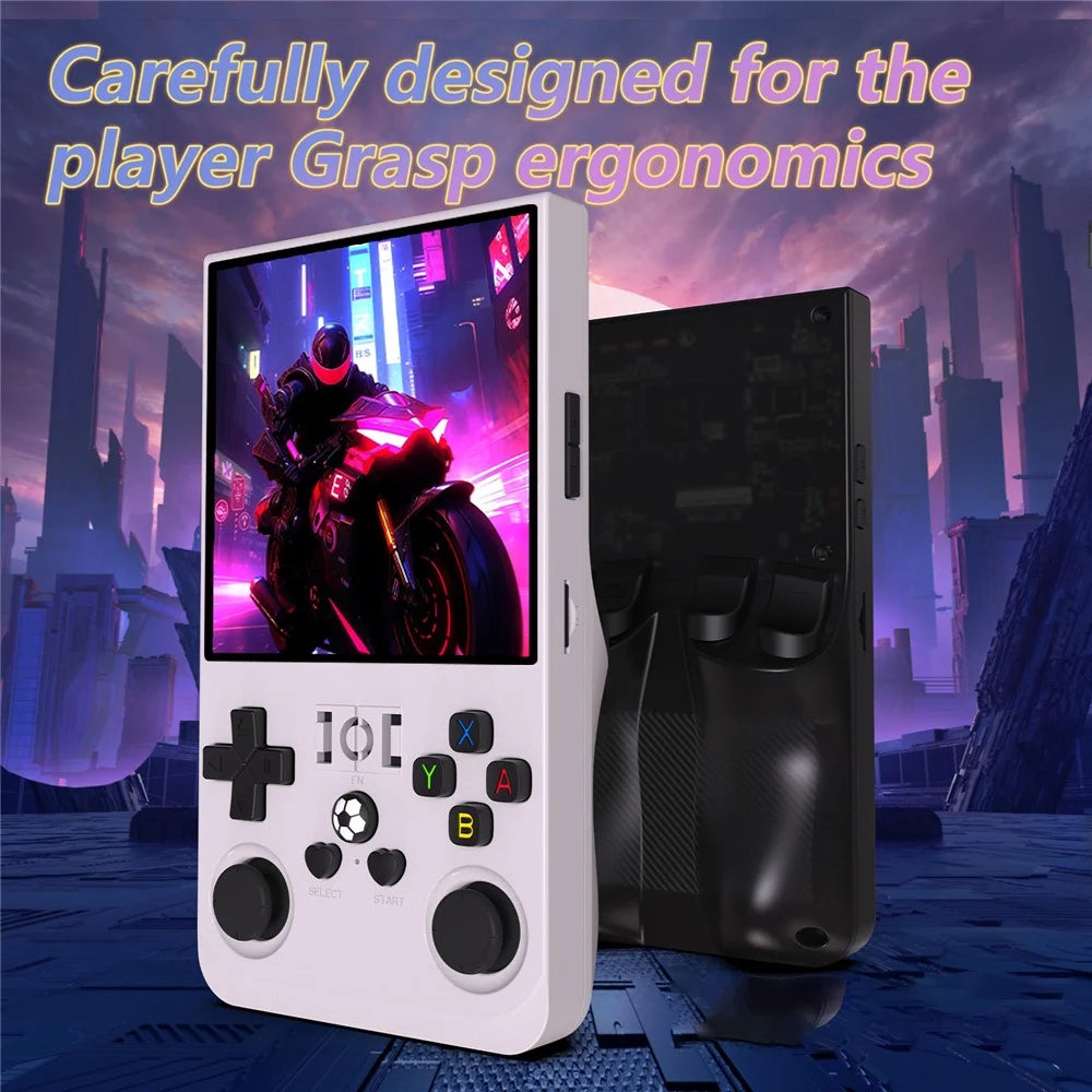 R36 MAX 128GB 4.0 Inch Handheld Game Console Portable Retro Arcade Gaming Machine - White - 2