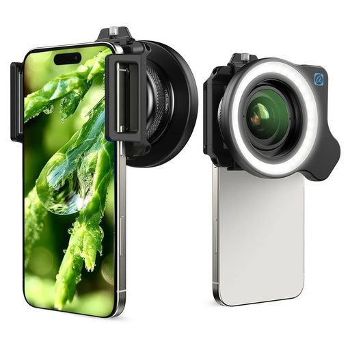 APEXEL APL-ZM100FL26 Professional Zoom Macro Lens with Ring Light for Insect / Flower Photography Smartphone HD Macro - 1