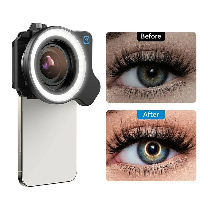 APEXEL APL-ZM100FL26 Professional Zoom Macro Lens with Ring Light for Insect / Flower Photography Smartphone HD Macro - 4