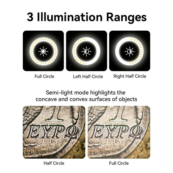 APEXEL APL-ZM100FL26 Professional Zoom Macro Lens with Ring Light for Insect / Flower Photography Smartphone HD Macro - 5
