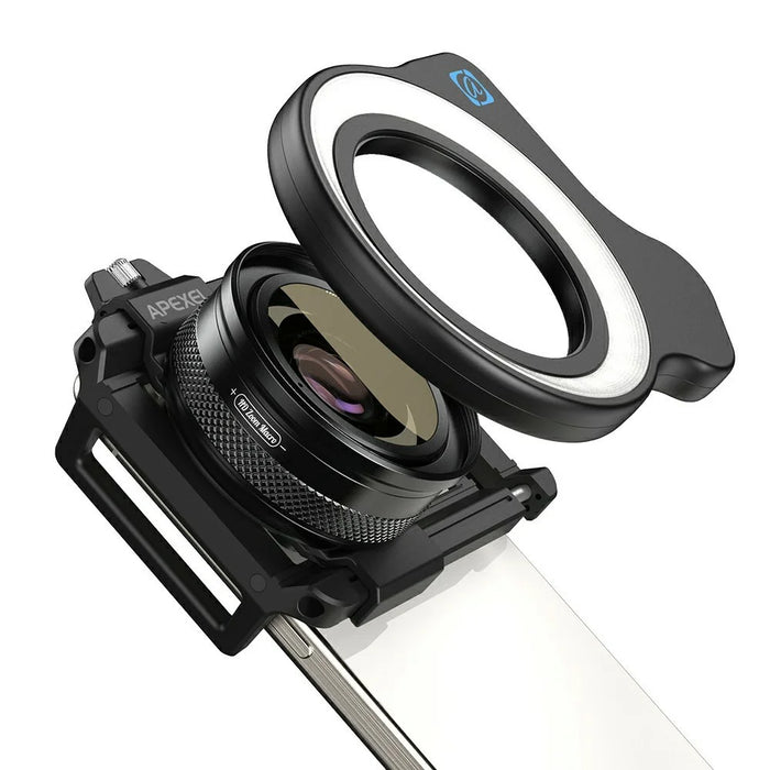 APEXEL APL-ZM100FL26 Professional Zoom Macro Lens with Ring Light for Insect / Flower Photography Smartphone HD Macro - 7
