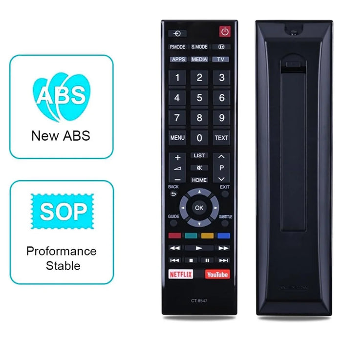CT-8547 For Toshiba TV Remote Control 1-10m Range Infrared Replacement Controller - 2