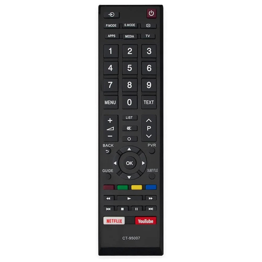 CT-95007 For Toshiba TV Remote Control 1-10m Range Infrared Replacement Controller - 1