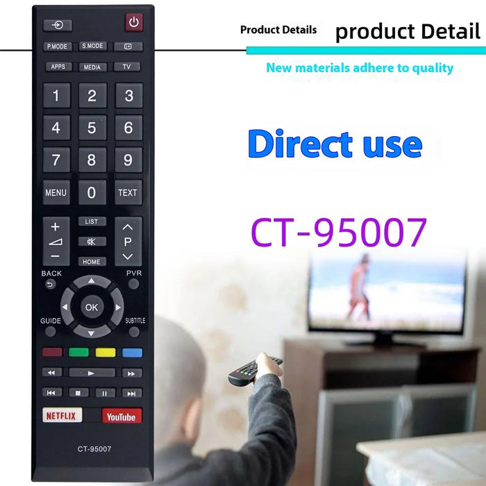 CT-95007 For Toshiba TV Remote Control 1-10m Range Infrared Replacement Controller - 2