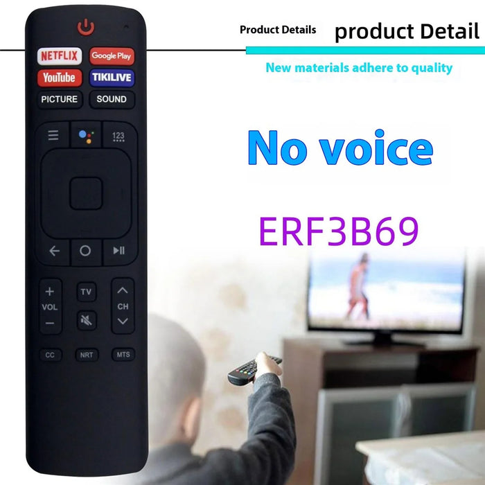 ERF3B69 For Hisense TV Remote Control Ergonomic Infrared Controller Replacement 1-10m Range - 3