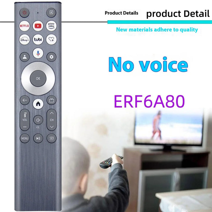 ERF6A80 For Hisense TV Remote Control Ergonomic Infrared Controller Replacement 1-10m Range - 2