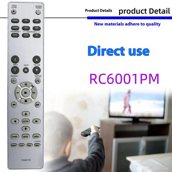RC6001PM For Marantz CD Player Remote Control Replacement 1-10m Range Infrared Controller - 2