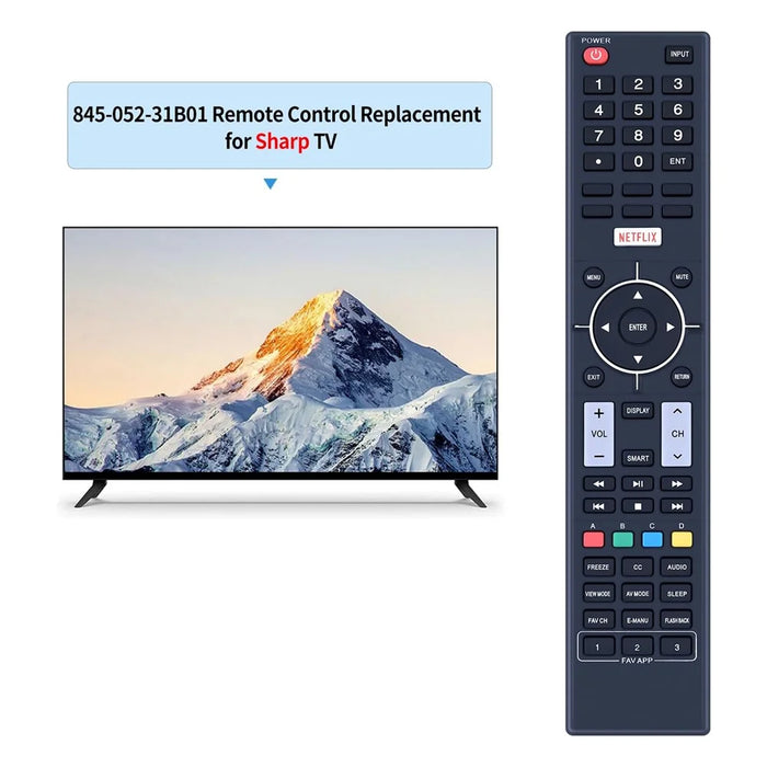 845-052-31B01 For Sharp TV Remote Control 1-10m Range Infrared Replacement Controller - 3