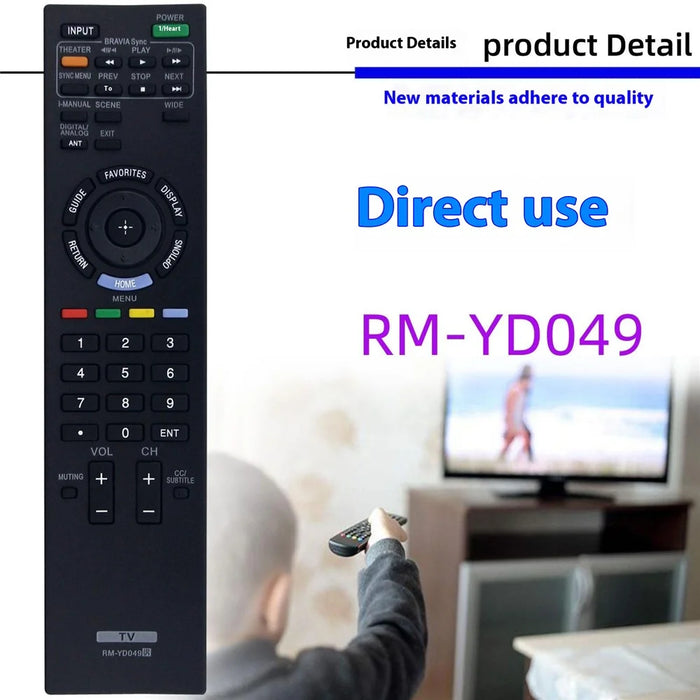 RM-YD049 For Sony TV Remote Control Replacement Ergonomic Design Infrared Controller - 2