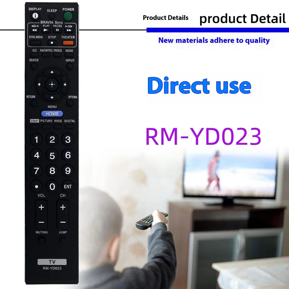 RM-YD023 For Sony TV Remote Control 10m Range Replacement Infrared Controller - 2
