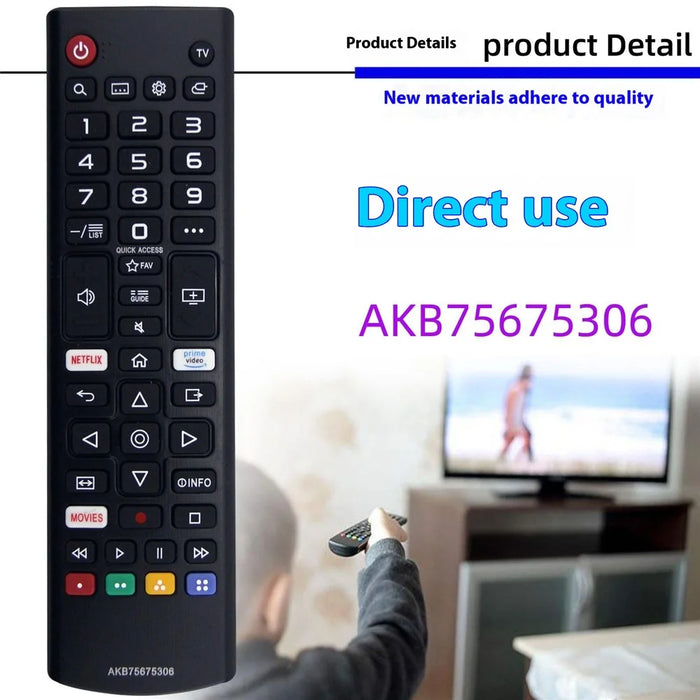 AKB75675306 For LG TV Remote Control 1-10m Range Ergonomic Design Infrared Controller - 2