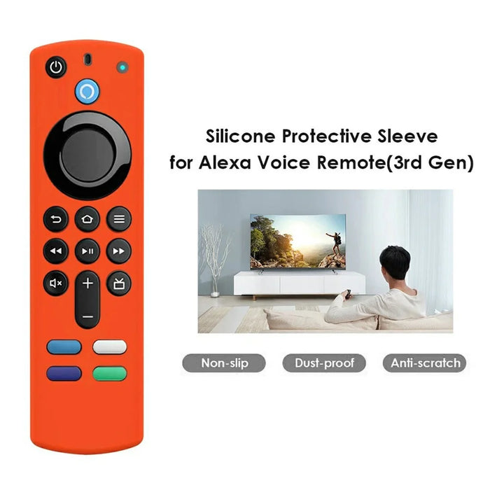 Y27 Silicone Anti-drop Remote Controller Protective Case Cover for Amazon Alexa Voice Remote 3rd Gen - Black - 4