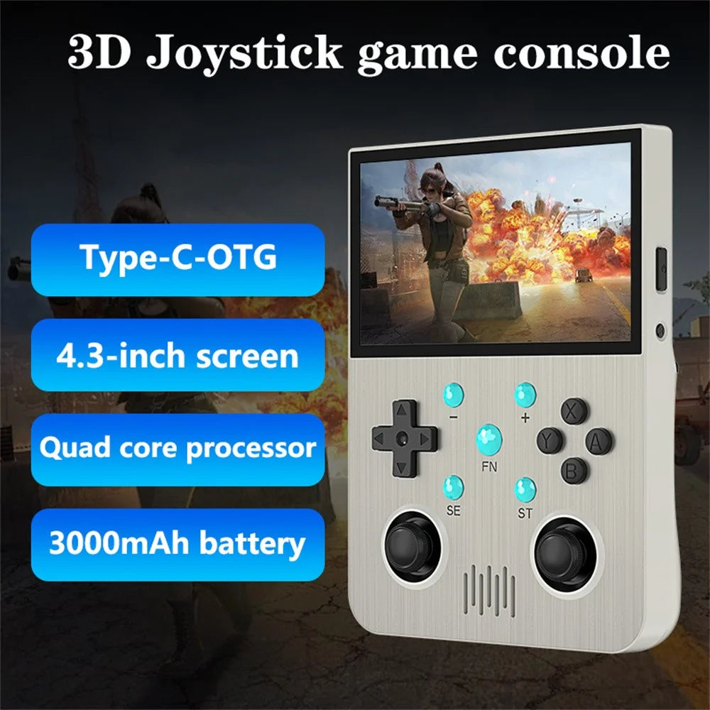 G30 4.3 Inch Handheld Game Console Retro Arcade Gaming System Multi Emulator with 64G Card - Black - 5