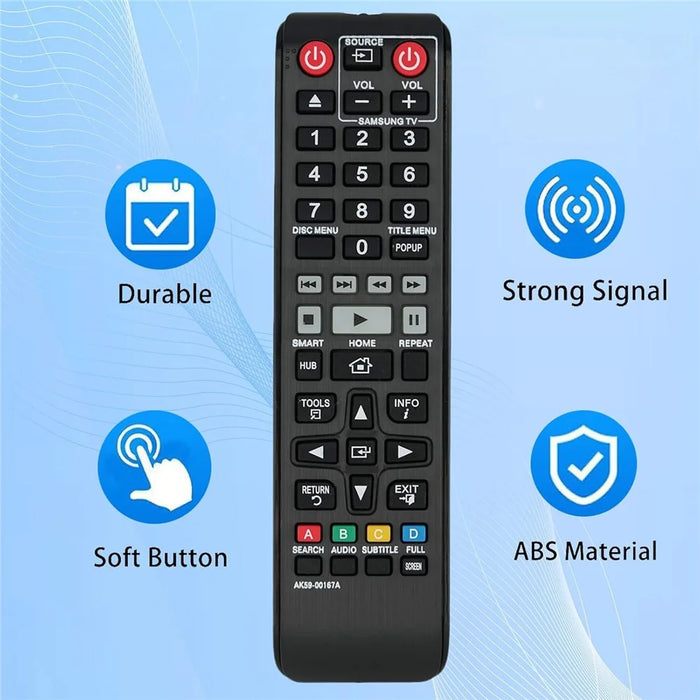 AK59-00167A For Samsung Blu-Ray DVD Player Remote Control Battery Powered Infrared Wireless Controller - 3