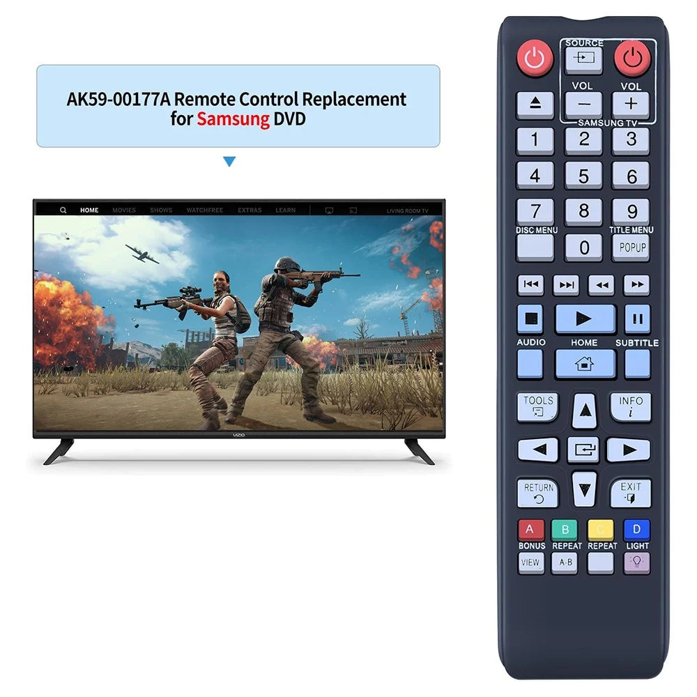 AK59-00177A For Samsung Blu-Ray DVD Player Remote Control Battery Powered Infrared Wireless Controller - 5