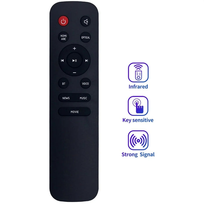 Ergonomic Controller for JBL Cinema SB270 / SB170 / SB120 Soundbar Replacement Infrared Remote Control - 3