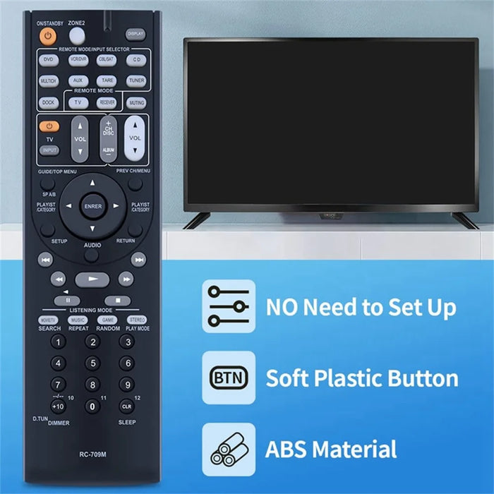 RC-709M For ONKYO AV Receiver Infrared Remote Control Battery Powered Replacement Handheld Controller - 4