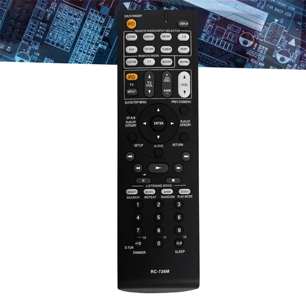 RC-736M For ONKYO AV Receiver Infrared Remote Control Battery Powered Replacement Handheld Controller - 5