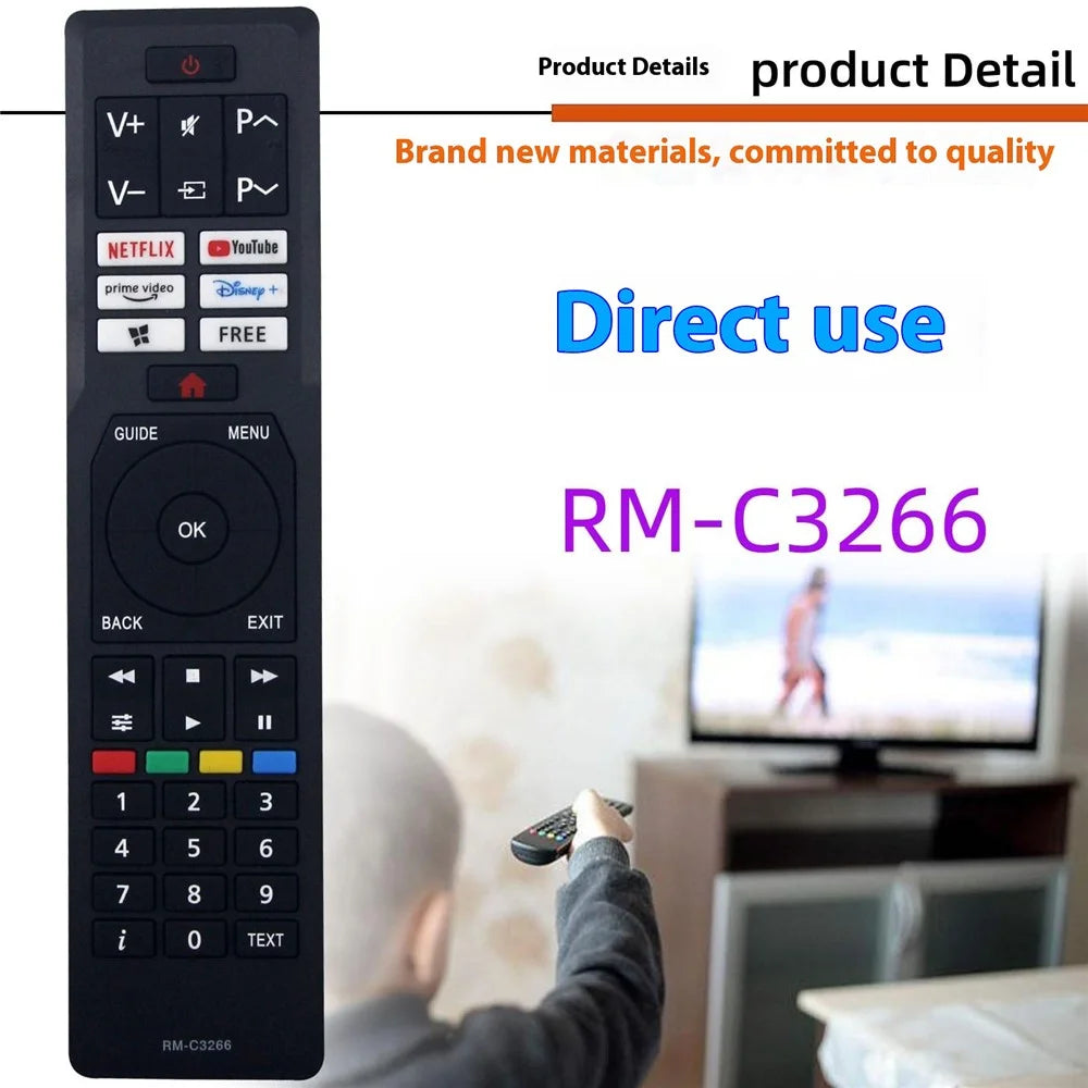 RM-C3266 For JVC Television Handheld Remote Controller Ergonomic Replacement Infrared Remote - 4