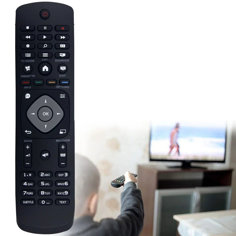 RM-L1220 For Philips TV Ergonomic Handheld Controller Infrared Remote Control Replacement - 2