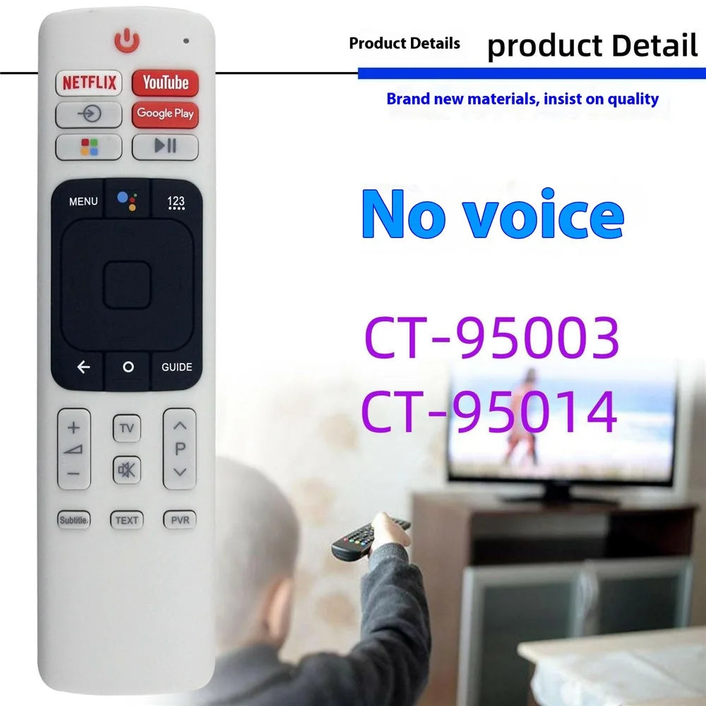 CT-95003 / CT-95014 For Toshiba TV Remote Control Battery Powered Infrared Controller (Not Support Voice Function) - 2
