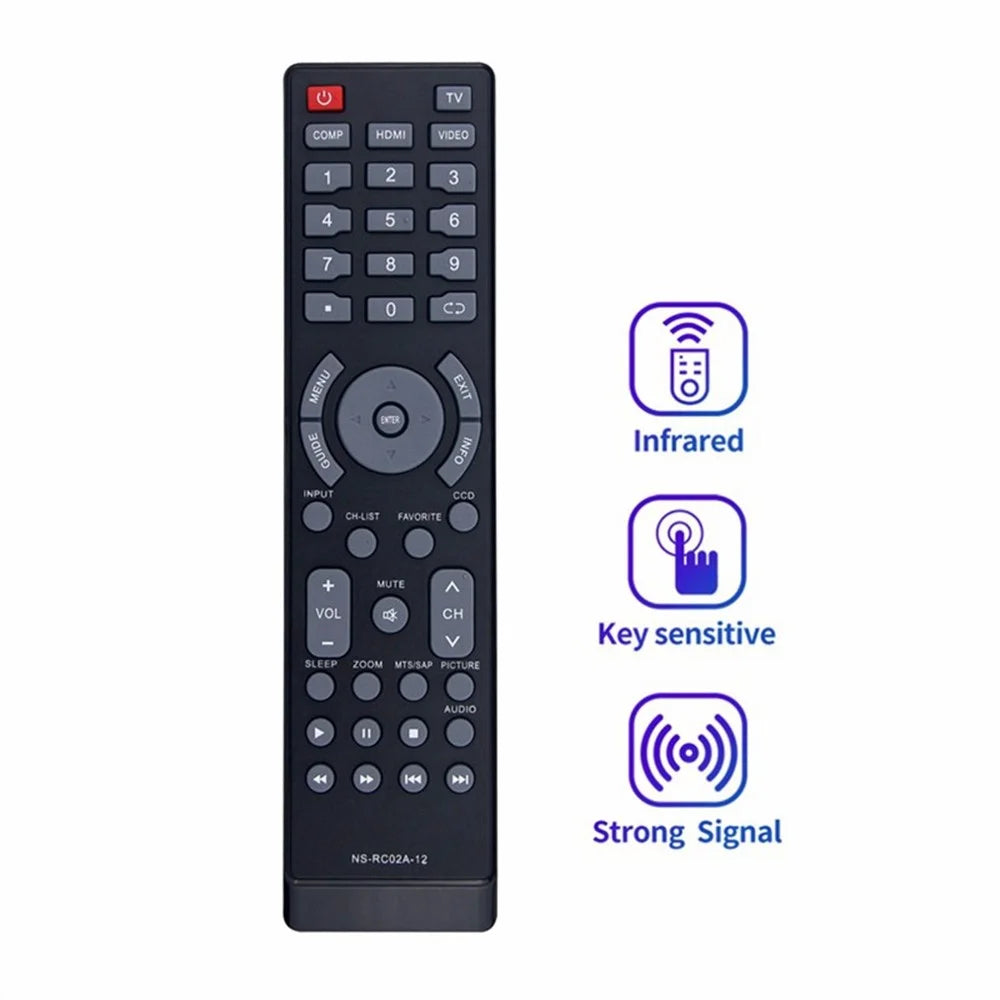 NS-RC02A-12 For Insignia TV Infrared Remote Control Ergonomic Television Controller - 2