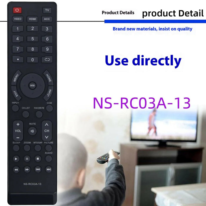 NS-RC03A-13 For Insignia TV Infrared Remote Control Ergonomic Television Controller - 3