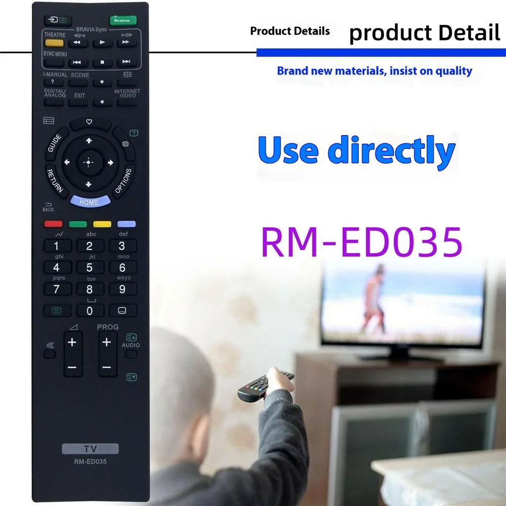 RM-ED035 For Sony TV Remote Control Battery Powered Infrared Replacement Handheld Controller - 2