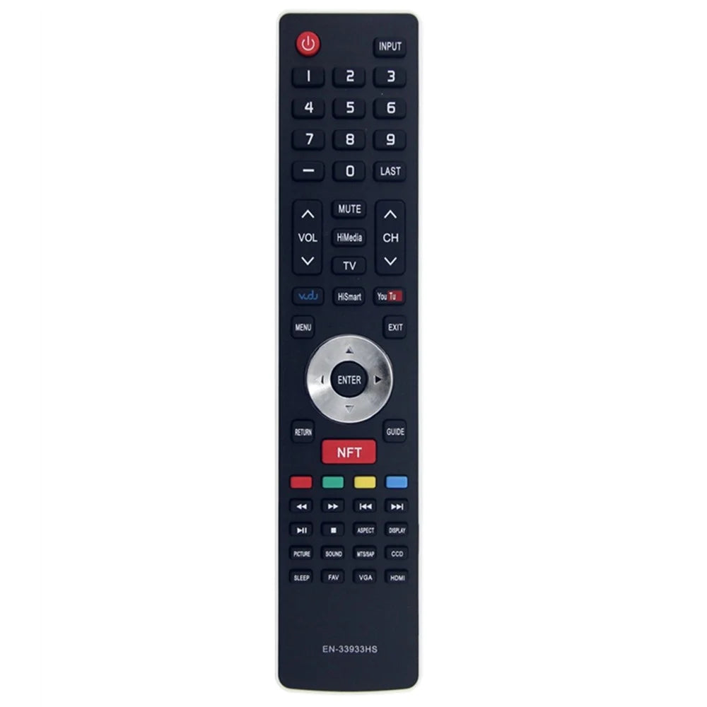 EN-33933HS For Hisense TV Remote Control 1-10m Range Ergonomic Infrared Controller Replacement - 1