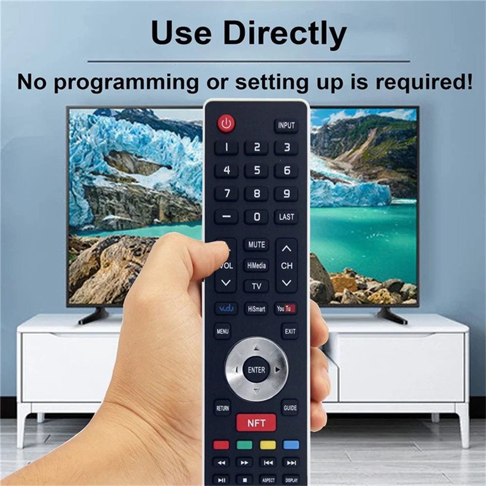 EN-33933HS For Hisense TV Remote Control 1-10m Range Ergonomic Infrared Controller Replacement - 5