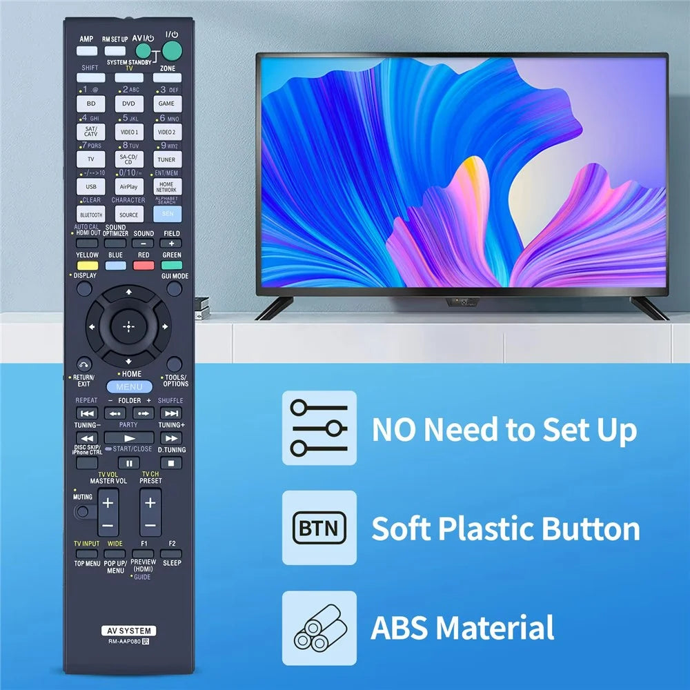 RM-AAP080 For Sony DVD Amplifier Player Remote Control Infrared Replacement Controller - 5