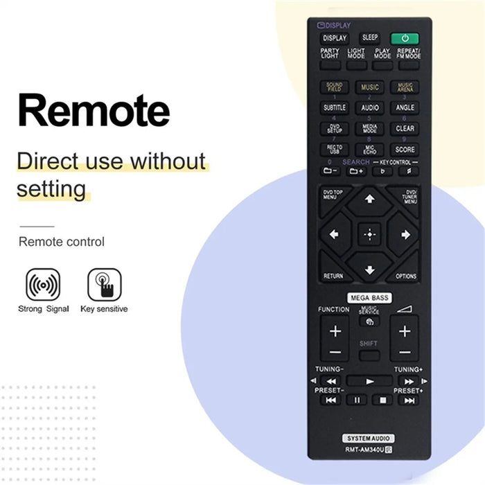 RMT-AM340U For Sony Home Audio System Infrared Remote Control Replacement Handheld Controller - 3