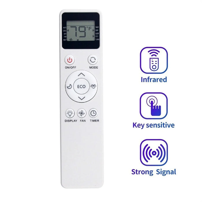 EATC10RE2T(C) For EQK Air Conditioner Infrared Remote Control 10m Range Ergonomic Wireless Controller - 2