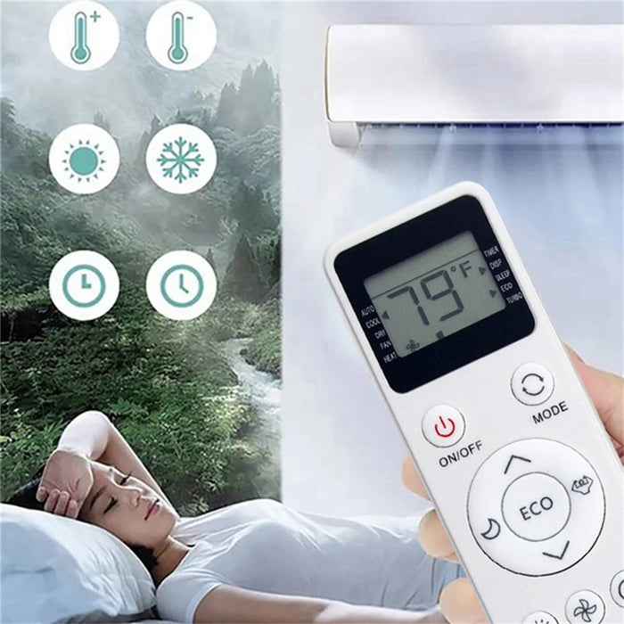 EATC10RE2T(C) For EQK Air Conditioner Infrared Remote Control 10m Range Ergonomic Wireless Controller - 6