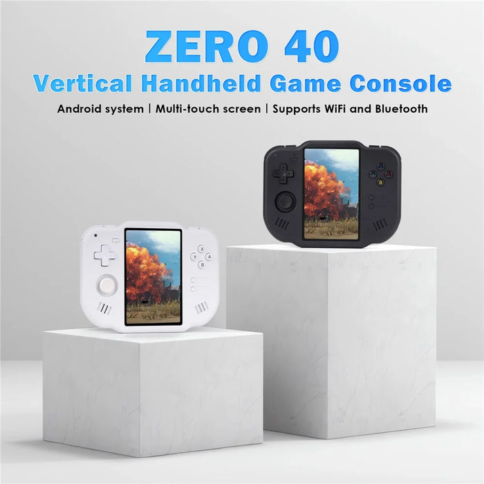 AMPOWN Mini Zero 40 Android 4 Inch 64-bit Handheld Game Console Retro Classic Gaming Device with 64GB TF Card - Black - 2