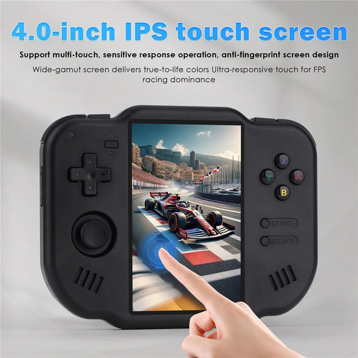 AMPOWN Mini Zero 40 Android 4 Inch 64-bit Handheld Game Console Retro Classic Gaming Device with 64GB TF Card - Black - 3