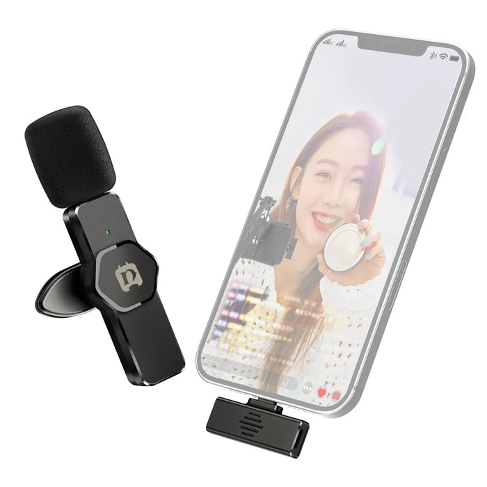 PULUZ PU3083 Wireless Lavalier Microphone Clip-on Mini Compact Size Mic for Video Recording Facebook YouTube Live Stream Vlog - 2