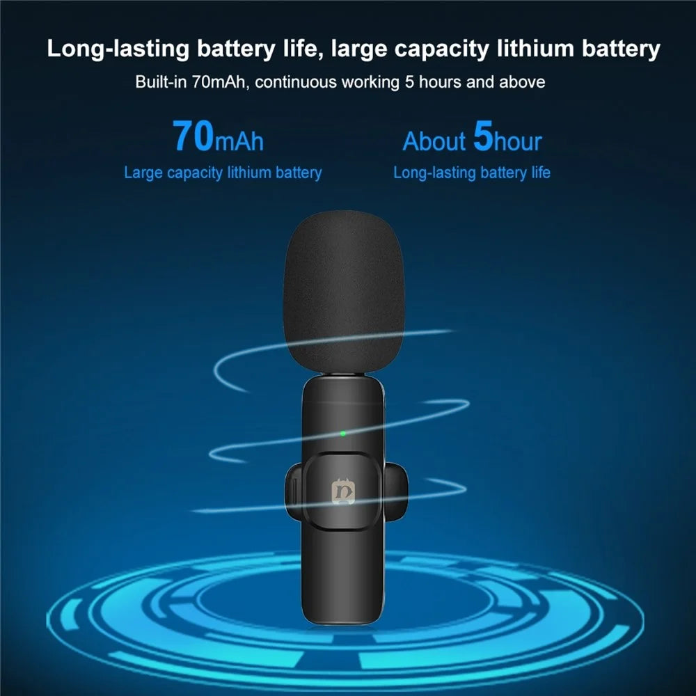 PULUZ PU3150B 2Pcs Wireless Noise Reduction Lavalier Microphone with 8 Pin Receiver - 5