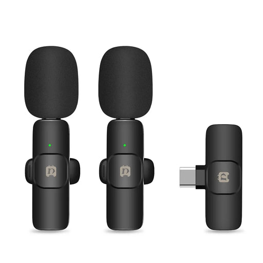 PULUZ PU3151B 2Pcs Noise Reduction Lavalier Wireless Microphone with Type-C Receiver - 2