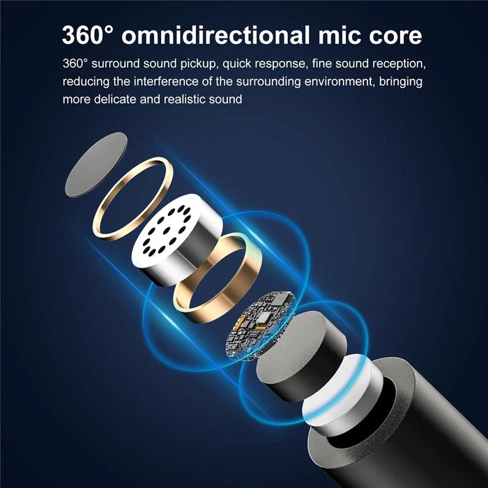PULUZ PU3151B 2Pcs Noise Reduction Lavalier Wireless Microphone with Type-C Receiver - 4