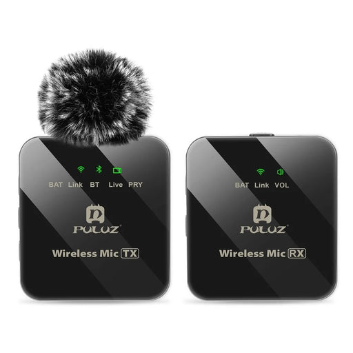 PULUZ PU3153B Real Time Monitoring Wireless Lavalier Microphone System for Vlog Live Streaming Interview, 1 Transmitter + 1 Receiver - 2
