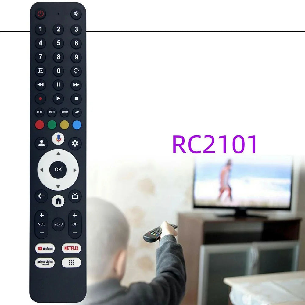 RC2101 For Sharp TV Voice Remote Control Infrared IR Replacement Handheld Controller - 5