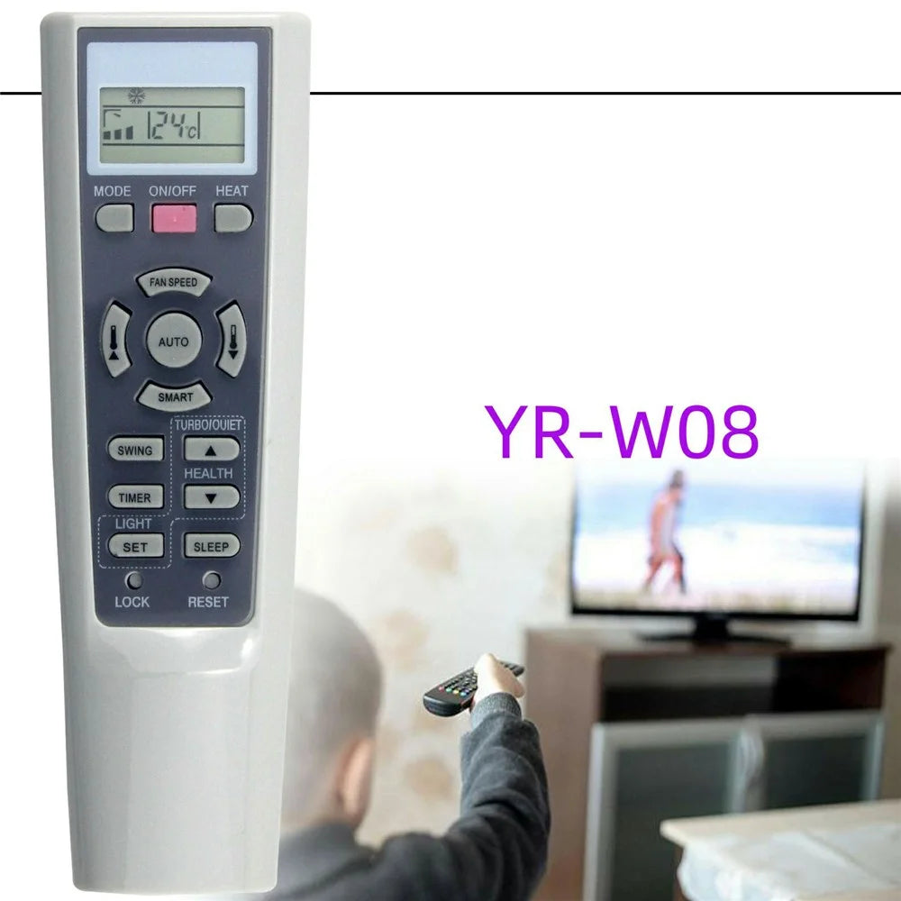 YR-W08 For Haier Air Conditioner Infrared Remote Control Plastic Ergonomic Replacement Controller - 5