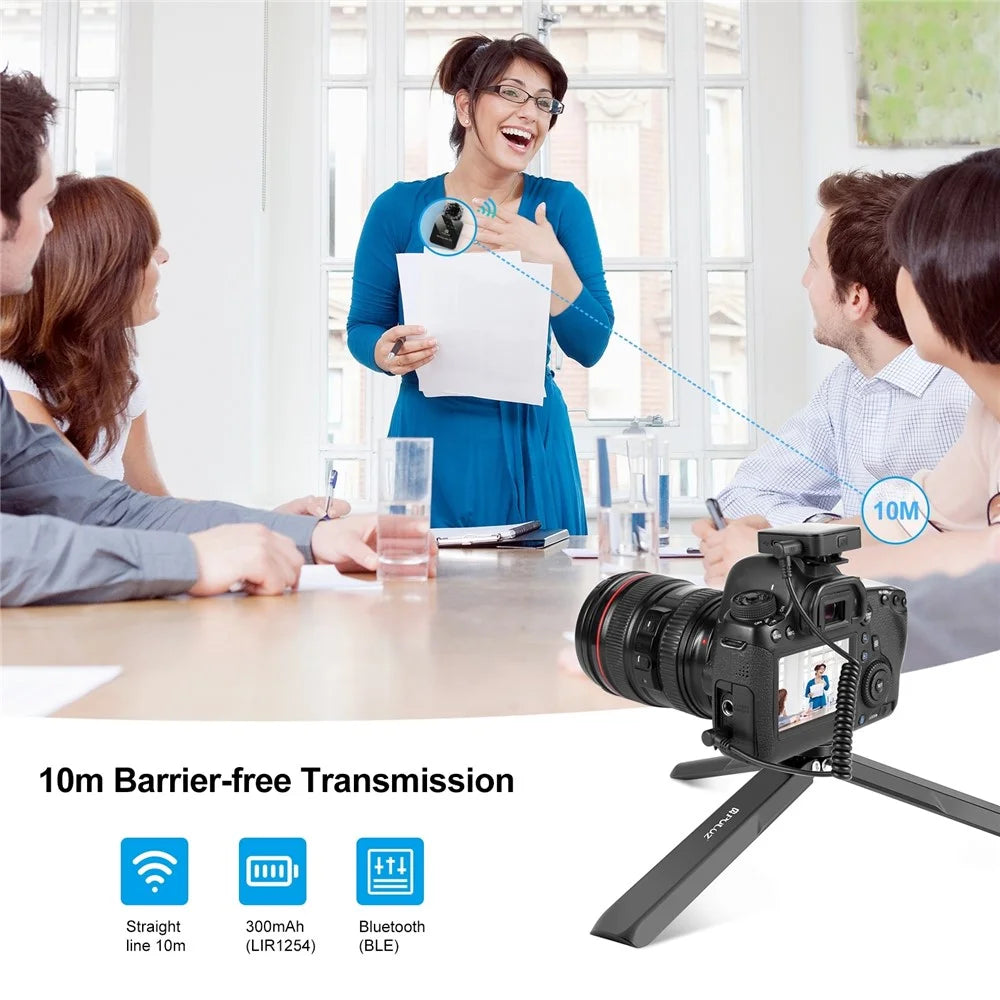 PULUZ PU3154B Real Time Monitoring Wireless Lavalier Microphone System for Vlog Live Streaming Interview, 2 Transmitter + 1 Receiver - 7