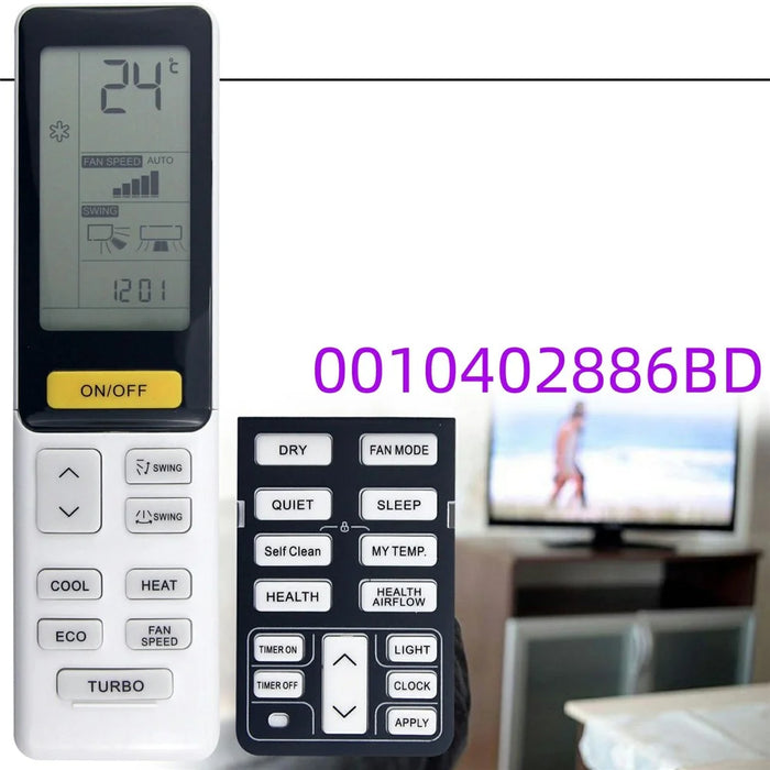 0010402886BD For Haier Air Conditioner Infrared Remote Control Plastic Ergonomic Replacement Controller - 4