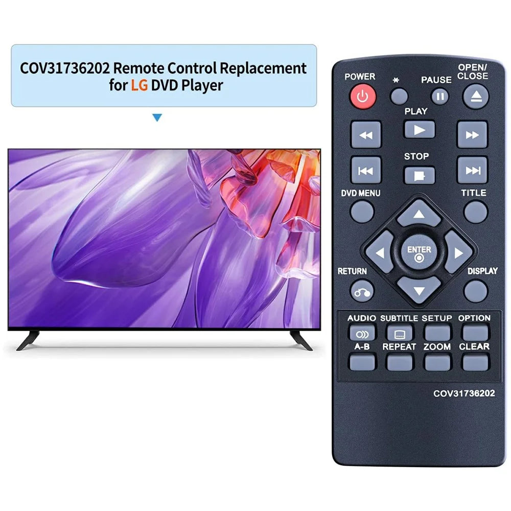 COV31736202 For LG DVD Player IR Remote Control Ergonomic Infrared Replacement Controller - 3