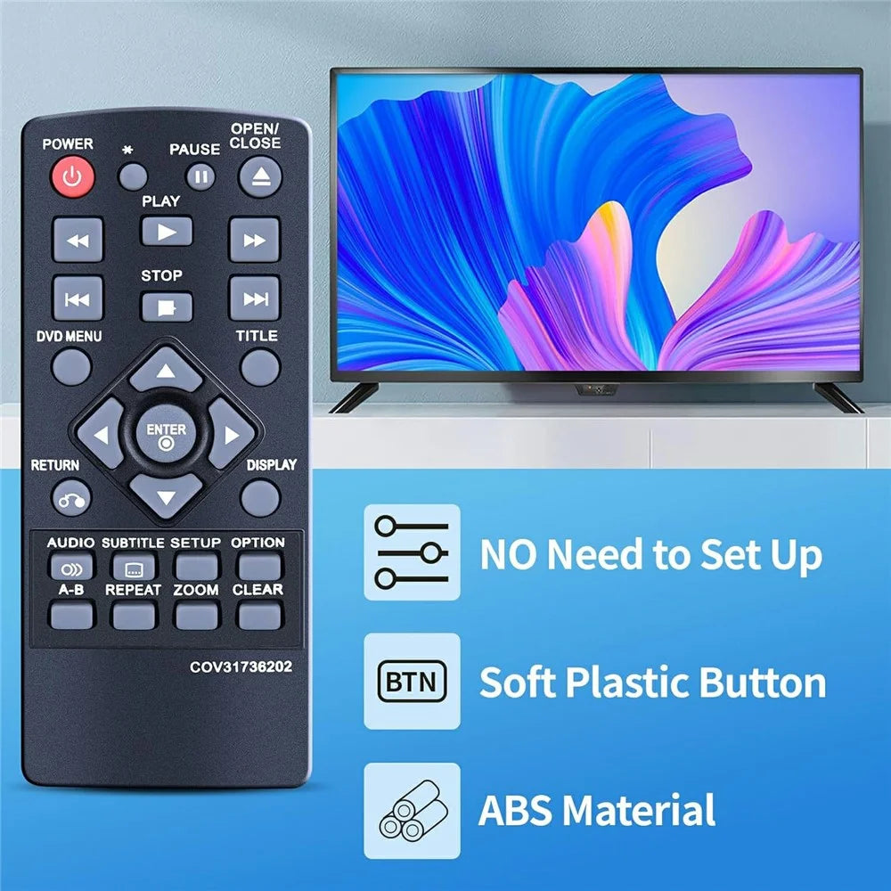 COV31736202 For LG DVD Player IR Remote Control Ergonomic Infrared Replacement Controller - 4
