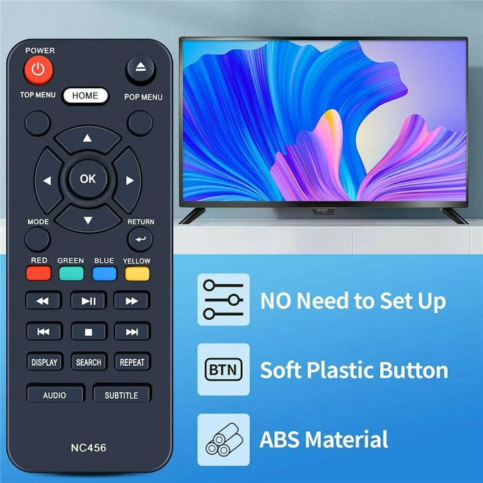 NC456 For Sanyo DVD Player Battery Powered Remote Control 10m Range Infrared Replacement Controller - 6