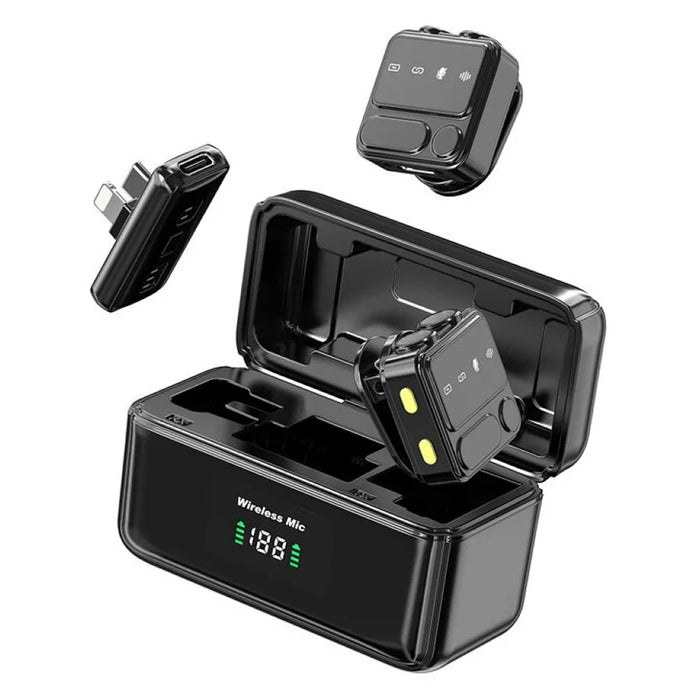 WIWU Wi-WM005 Bluetooth-compatible Lavalier Microphone Noise Reduction Wireless Mic with iP + Type C 2 in 1 Receiver - 5