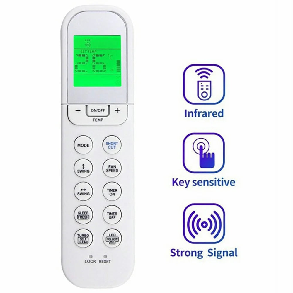 RG36A11 / BGEF For Midea Air Conditioner Infrared Remote Control 10m Range Replacement Controller - 2